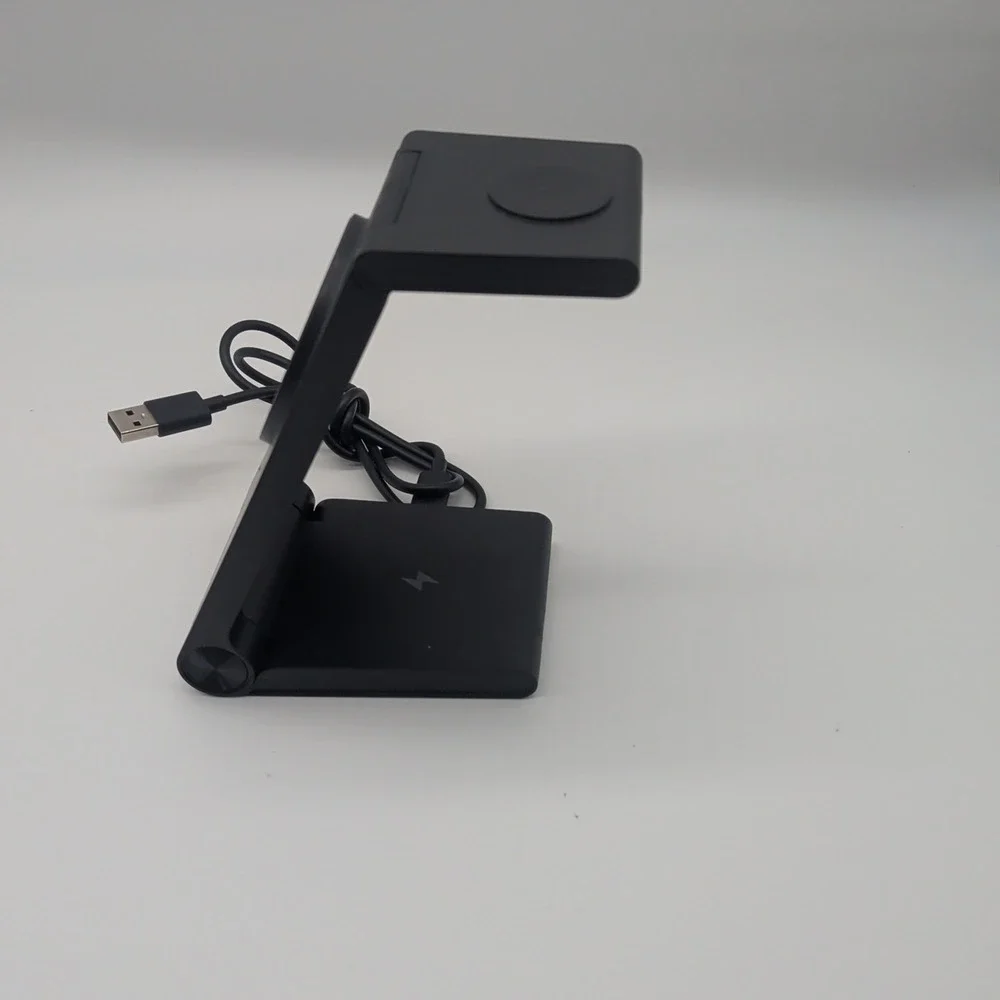 Just Wireless 3-in-1 Magnetic Wireless Charger -Black: USB-C, MagSafe Compatible